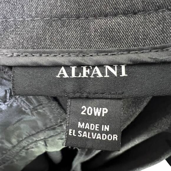 NWT Alfani Curvy Fit Dress Pants Womens 20WP Gray Tummy Control Career Work - Picture 6 of 7